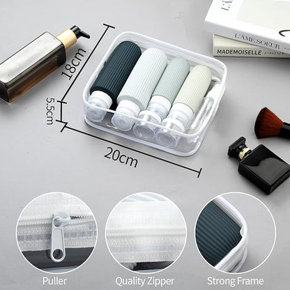 16 Pack Travel Bottles for Toiletries, Large 6oz Silicone Travel Containers, Leak Proof Refillable Liquid Shampoo And Conditioner Travel Essentials