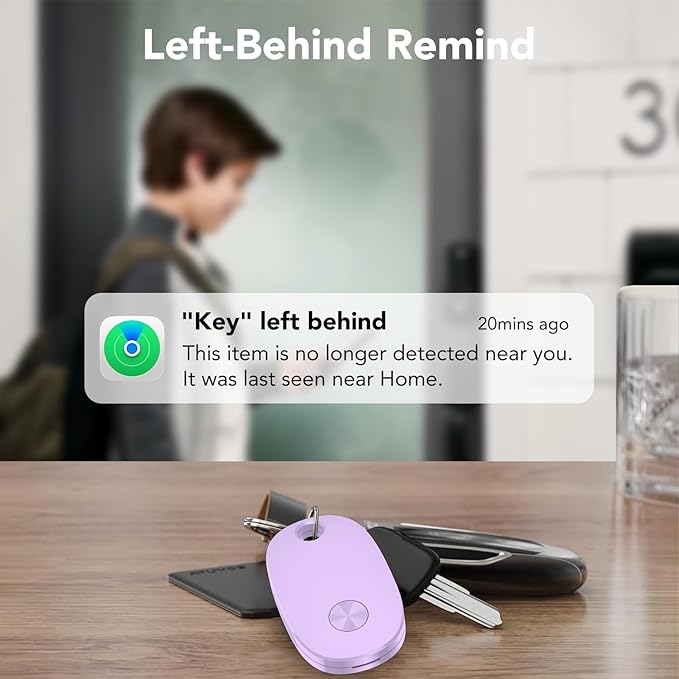 Tracker Tags-4 Pack, Bluetooth Tracker Works with Apple Find My APP (iOS Only), Keys Finder and Item Locator for Luggage, Backpack, Suitcases, Replaceable Battery, IP67 Waterproof weTag pro