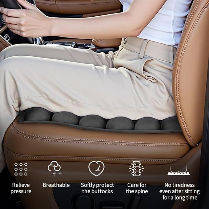 Sondor Travel Cushion, Comfortable 3D Inflatable Seat Cushion for Hemorrhoid and Tailbone Pain Relief, Optimal Support for Long Sitting in Car, Air Travel, Office Chairs Etc (36-Grey Point Cushion)