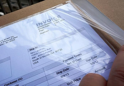 (300 Pcs) Premium 6''x10'' Packing List Envelope, Tailored Size for Letter-size Paper Folded in Half, Adhesive Shipping Label Pouches/Sleeves