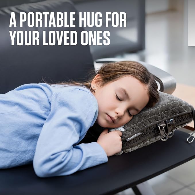 VENTURE 4TH Travel Blanket Pillow – Premium Ultra-Soft & Warm 2-in-1 Blanket or Pillow for Airplane, Car & Bus – Compact, Lightweight & Portable – Lint-Free, No Shedding, No Pilling - Gray