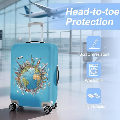 ANNA QUEEN Travel Luggage Cover Suitcase Protector Suitcase Cover Anti-Scratch,Stretchable Luggage Travel Bag Cover Washable