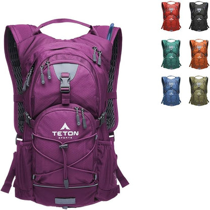Teton Oasis/Trailrunner Hydration Backpack – Lightweight Water Pack with 2L/3L Bladder for Hiking, Running, Cycling, Biking – 2L/18L/22L Sizes – Sewn-in Rain Cover – Fits Men and Women