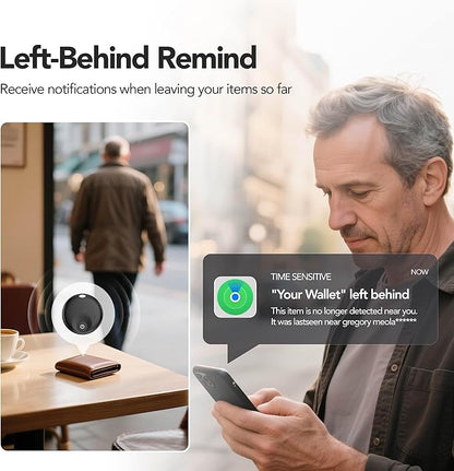 Air Tracker Tags-4 Pack, Smart Bluetooth5.3 Tracker, Item Finder Work with Apple Find My, Trakcer Tag Locator for Keys, Luggage, Backpack, Suitcase,120dB Sound,Waterproof Protective(4Black)