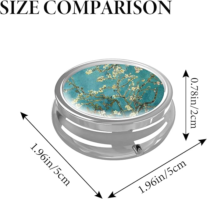 Pill Organizer Pill Box,LIZIMANDU Weekly Travel Pill Case Box Medication Reminder Daily AM PM,Day Night 7 Compartments,for 4 Times A Day,7 Days a Week-Includes Leather Carrying Case(Peach Blossom Set)