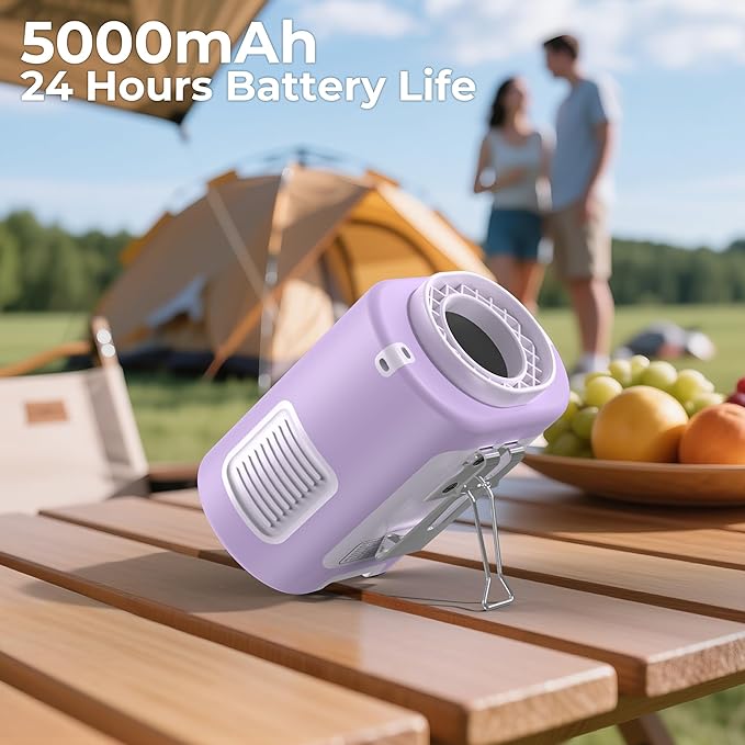 AMACOOL Mini Portable Waist Fan Clip on, 13000RPM 4-Speeds Personal Neck Fans, Up to 24H Battery Life, Rechargeable Wearable Shirt Belt Fan for Outdoor Work Jobsite Travel Camping, Gifts for Men