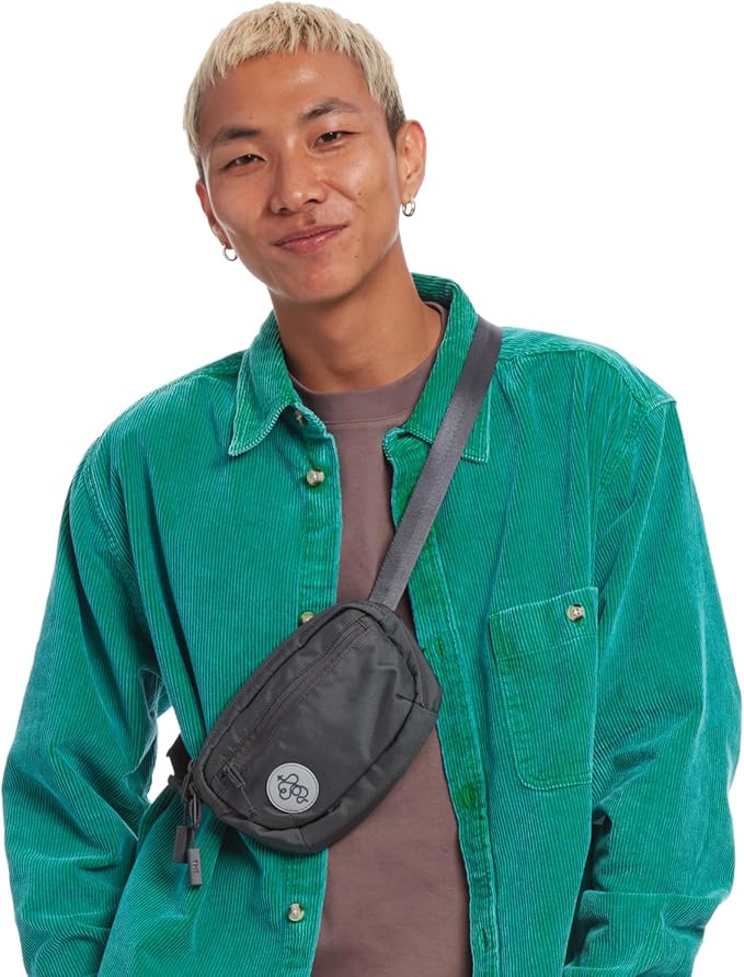 Baboon to the Moon Fanny Pack - Trendy, Compact, Water-Repellent Waist Bag in Multiple Colors and Sizes for Men and Women (Grey, Mini (1.5L))