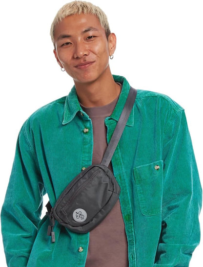 Baboon to the Moon Fanny Pack - Trendy, Compact, Water-Repellent Waist Bag in Multiple Colors and Sizes for Men and Women (Grey, Mini (1.5L))