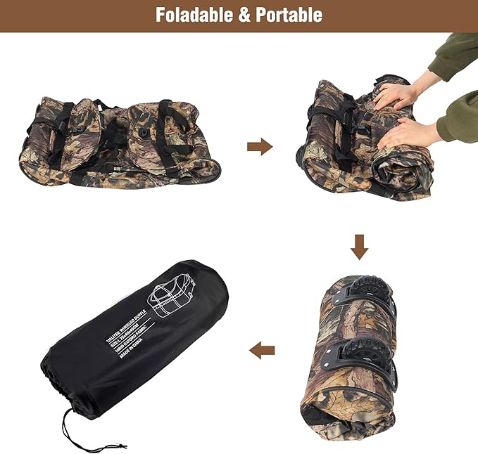 REDCAMP 85L/120L/140L Foldable Duffle Bag with Wheels, Large Travel Duffel Bag