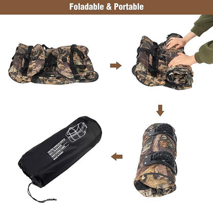 REDCAMP 85L/120L/140L Foldable Duffle Bag with Wheels, Large Travel Duffel Bag