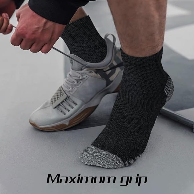 Iseasoo Copper Ankle Compression Socks - Low Cut Arch Support Socks for Men & Women, Running, Nurses, Plantar Fasciitis Socks