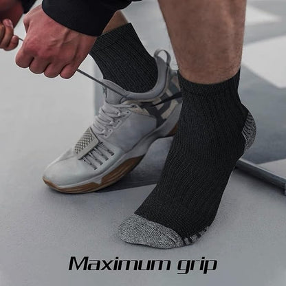 Iseasoo Copper Ankle Compression Socks - Low Cut Arch Support Socks for Men & Women, Running, Nurses, Plantar Fasciitis Socks