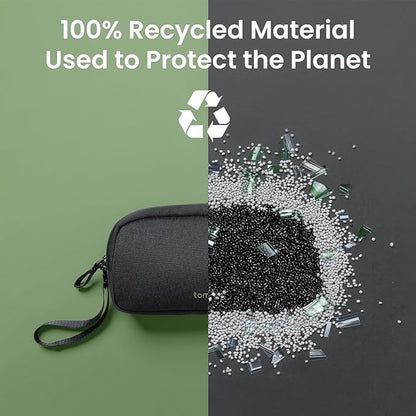 tomtoc Electronics Organizer Travel Case, Water Resistant Travel Bag Cable Organizer for Essentials, Tech Pouch Accessories Carry Storage for Cord, Phone, Cables, Airpods, USB Flash Drive, Daily Items