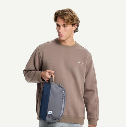 Travel Toiletry Bag 8L, Large Packing Cube with Waterproof TPU Wet/Dry Compartment (05 Ash Gray)