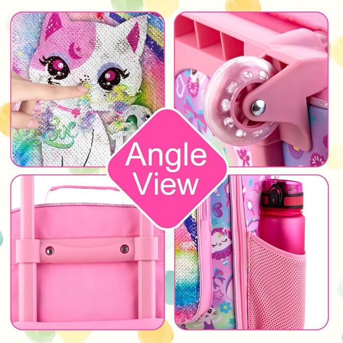 KLFVB Kids Luggage for Boys Girls, Cute Rolling Wheels Suitcase for Toddler, Children Travel Carry on Suitcase