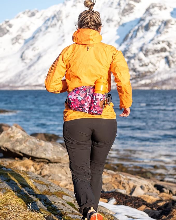 WATERFLY Fanny Pack Waist Bag: Waist Pack for Women Men with Water Bottle Holder Hiking Fanny Pack for Running Walking DogWalking Travel Cycling