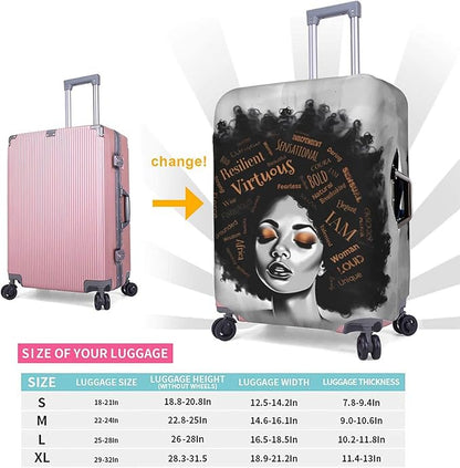 Suitcase Cover - luggage cover Protect Your Luggage with Style and Ease Small African American Black Girl