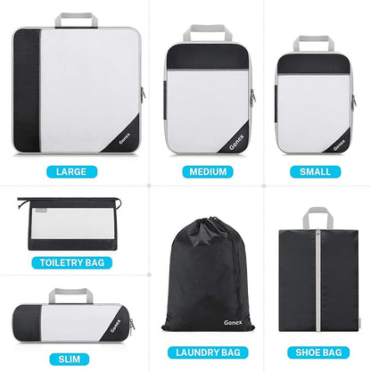 Compression Packing Cubes, Gonex Extensible Storage Mesh Bags Organizers