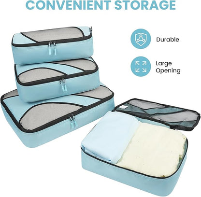 BAGAIL 6 Set Packing Cubes,Travel Luggage Packing Organizers
