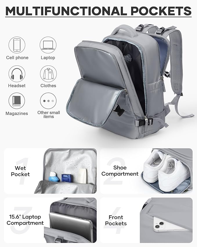 coofay Vacuum Backpack Travel with Pump Vacpack Travel Backpack with Vacuum System Mochila de Viaje Compresion al Vacio Easyvacpack Airbag Backpacks for Traveling Carry on Luggage