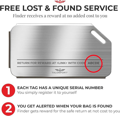 Original Indestructible Luggage Tags for Travel Stand Out with Stainless Steel Privacy Personalized Luggage Tags with Free Smart Bag Tag Recovery Included