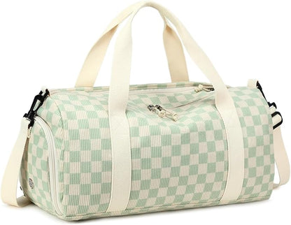 BLUBOON Duffle Bag Girls Kids Cute Gym Bag with Shoes Compartment & Wet Separation Waterproof Sports Overnight Travel Bag