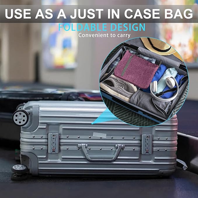 Vomgomfom 65L/85L/115L Foldable Travel Duffle Bag, Lightweight Checked Luggage with Shoe Compartment, Water-Resistant Weekender Overnight Bag for Men & Women