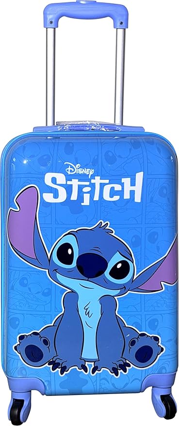 Fast Forward Kids Licensed Hard-Side 21” Spinner Luggage Lightweight Carry-On Suitcase (Stitch I)