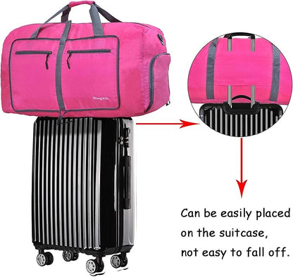Woogwin Travel Duffel Bag Large Foldable Waterproof Overnight Bag for Beach Swim Bags Pool Sports Gym
