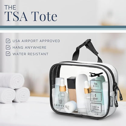Toiletry Bag Kit Set: Hanging Travel Toiletry Bag + 311 TSA Cosmetic Liquid Bag + Ultralight Accessory Organizer Pouch