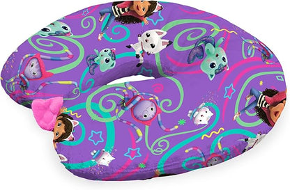 Northwest Gabby's Dollhouse Party Moves Travel Neck Pillow, U-Shaped Plush Cushion for Airplane, Traveling, Car, 12x13 inches