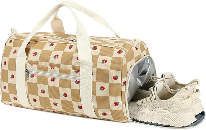 BLUBOON Duffle Bag Girls Kids Cute Gym Bag with Shoes Compartment & Wet Separation Waterproof Sports Overnight Travel Bag