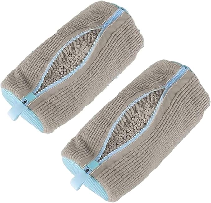 Shoe Cleaning Bag, Sneaker Cleaning Bag, Machine Washable, Reusable Shoe Cleaning Bag for Washing and Drying Sneakers (2-Piece Set) (Gray)
