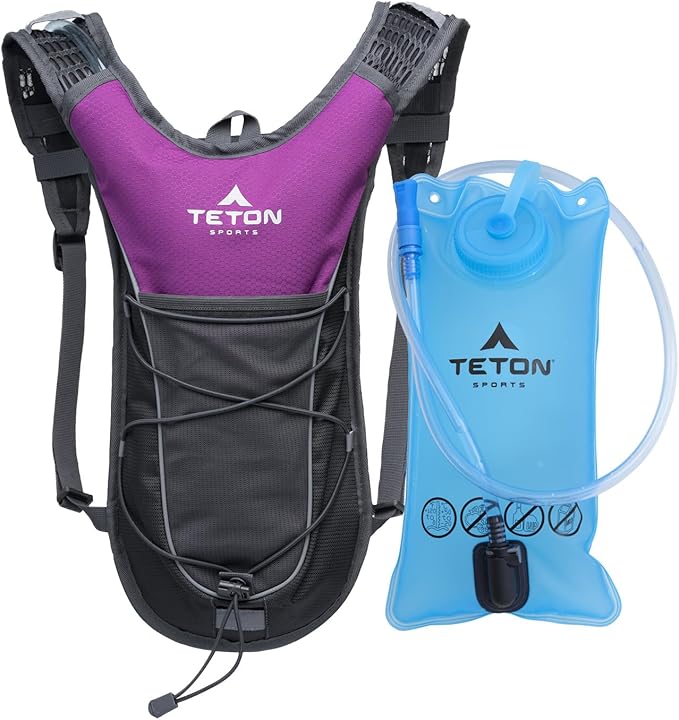 Teton Oasis/Trailrunner Hydration Backpack – Lightweight Water Pack with 2L/3L Bladder for Hiking, Running, Cycling, Biking – 2L/18L/22L Sizes – Sewn-in Rain Cover – Fits Men and Women