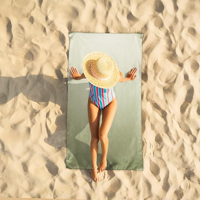 Swimming Pool Towel XL Size Microfiber Quick Dry Camping Hiking Beach Travel Body Towels (Army Green, 1 Pack XL)