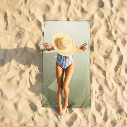 Swimming Pool Towel XL Size Microfiber Quick Dry Camping Hiking Beach Travel Body Towels (Army Green, 1 Pack XL)