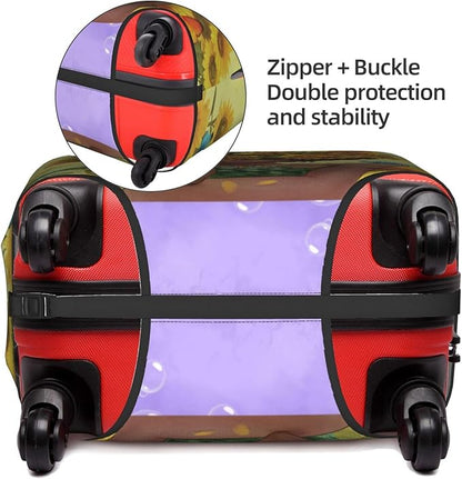 Washable Suitcase Protector - Anti-scratch Luggage Cover for Small Suitcases - African American Afro Black Girl