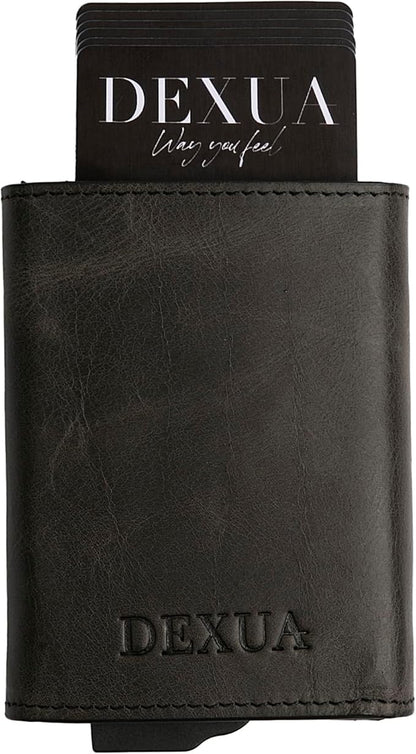 Mens Wallet, Premium Leather Slim Wallet, RFID Blocking Pop-Up Card Holder, Extra Credit Card Slots, Cash Slot, Magnetic Closure, Christmas Gift Ready Gift Box Included