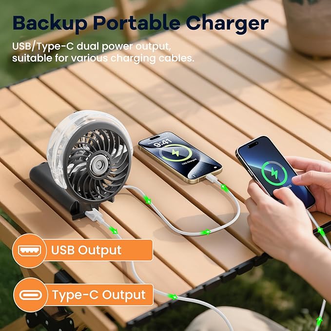 HandFan 5200mAh Upgraded Personal Misting Fan, Rechargeable Handheld Mister Fan, Spray Water Mist Fans, Portable Cooling AC, Electric Mini Hand Fans for Beach Travel Outdoors(Black)