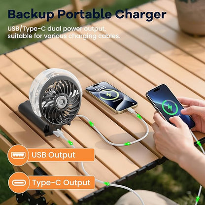 HandFan 5200mAh Upgraded Personal Misting Fan, Rechargeable Handheld Mister Fan, Spray Water Mist Fans, Portable Cooling AC, Electric Mini Hand Fans for Beach Travel Outdoors(Black)