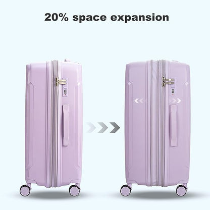 Nazhura Luggage Set, 3-Piece Hardside Suitcase Set, 20-inch Carry On, 24-inch, 28-inch Luggage