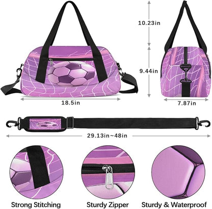 Kids Duffel Bag for Boys Girls Teens, Sports Soccer Waterproof Gym Sports Duffle Bags Dance Travel Overnight Weekender Bag for School Practice