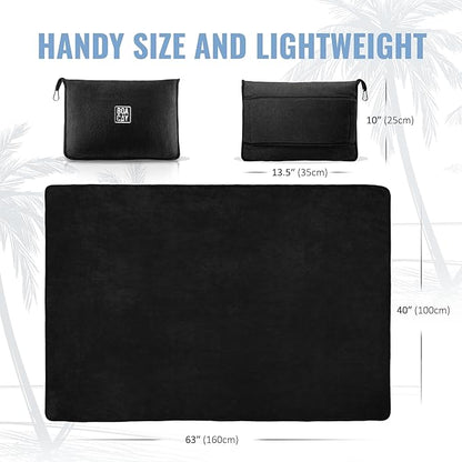 BOACAY Soft & Warm Travel Blanket for Airplane & Car - Long Flight Essential for Women, Men, Kids - Compact Pillow with Luggage Sleeve & Backpack Clip