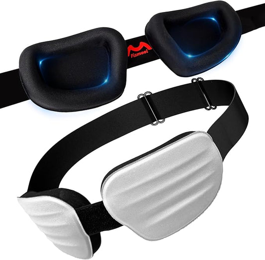 100% Blackout Sleep Eye Mask for Women Men, Zero Pressure Sleeping Mask - Sleeping Mask and Eyelash Friendly Night Blindfold, Adjustable Ultra Soft Comfortable for Dry Eye Mask (Grey)