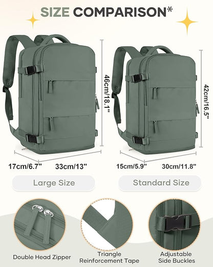 coofay Large Travel Backpack For Women Men Airline Approved Carry On Backpack Flight Approved Waterproof Sports Luggage Backpack Casual Daypack Small Hiking Backpack
