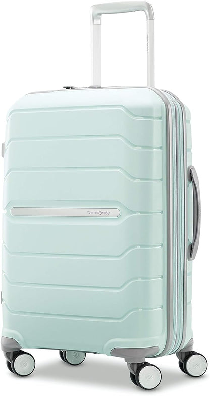 Samsonite Freeform Hardside Carry-On Luggage with Spinner Wheels - Hardshell Suitcase - TSA, Airline-Approved - Expandable Hard Shell, Smooth Rolling Wheels for Lightweight Travel - Mint Green