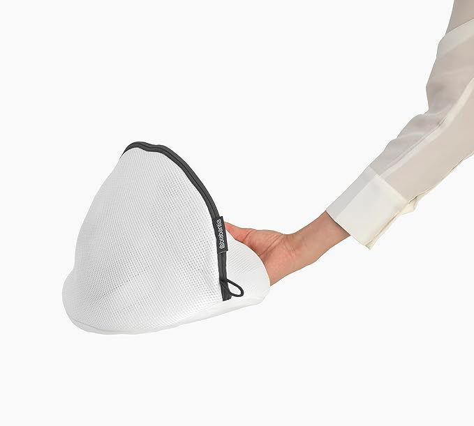 Brabantia Mesh Zip Up Sneaker Bag for Washing Machine (White) Laundry Protector for Cleaning Tennis Shoes, Running Shoes, Athletic Shoes