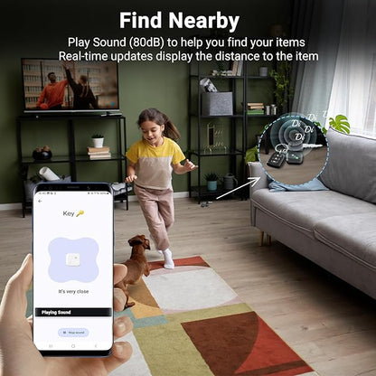 Dual-System Compatible Bluetooth Tracker for iOS or Android Key Finder, Item Locator, Smart Luggage Tracker, Pet Tracker Works with Apple Find My or Google Find Hub IP67 Waterproof Rating (2-Pack)