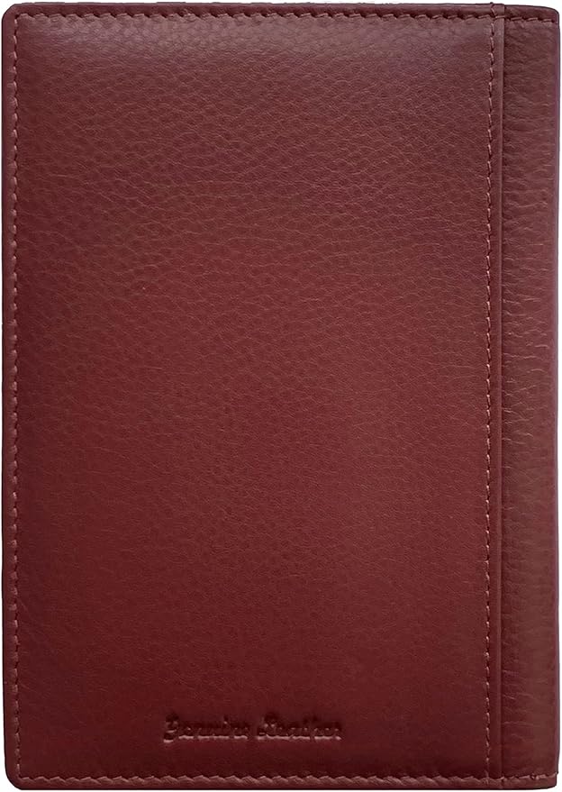 Personalized Monogrammed Merlot Leather RFID Passport Wallet and Luggage Tag