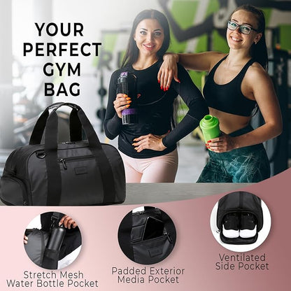 Vooray Burner Gym Duffel Bag, Gym Bag for Women and Men with Shoe Compartment, Weekender, Overnight & Travel Duffel for Sports and Workout